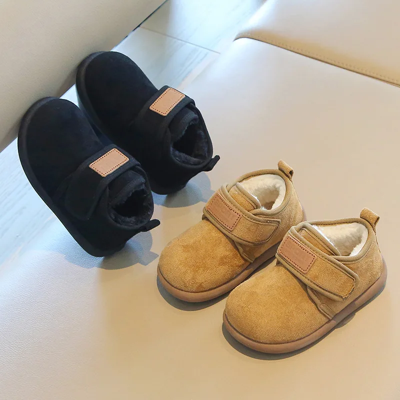Kids Outdoor Boots - Hildren Fleece-lined Warm Shoes Boys Girls
