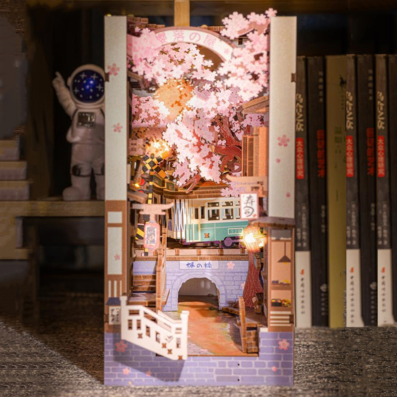 Kids Outdoor Wooden Playhouse - DIY Wooden Book Nook Shelf Insert