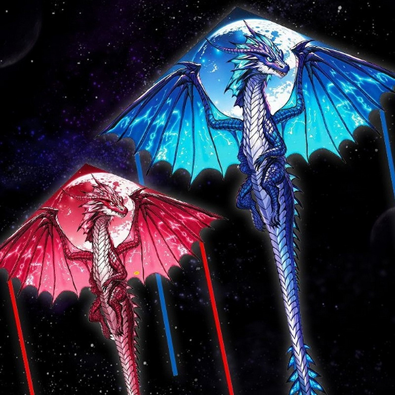 【BS】1 Piece 1.4M Large Dragon  - Kite Easy Fly Kids recension och pris