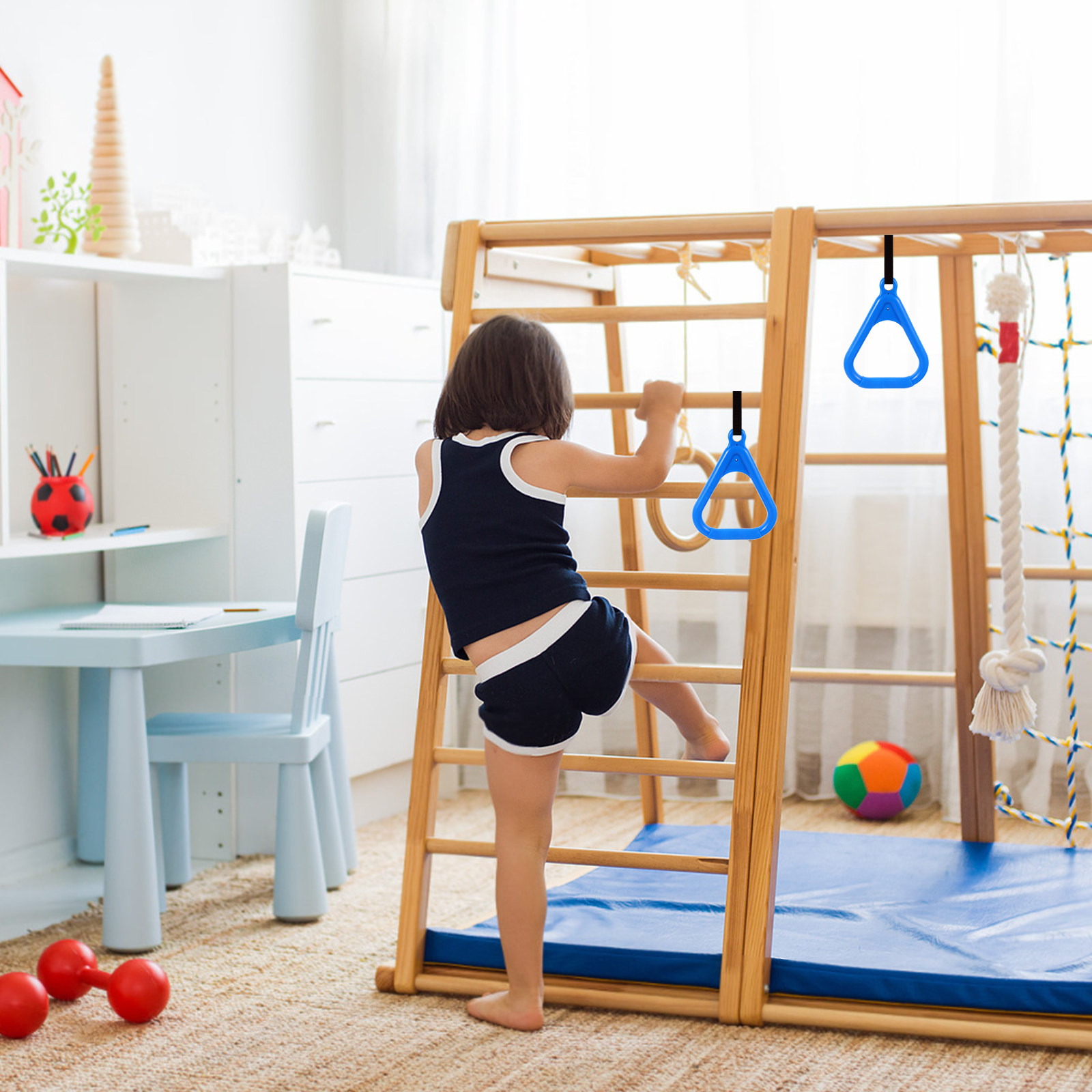 2Pcs Kids Climbing Rings Gymna - Kids Outdoor Ninja recension och pris