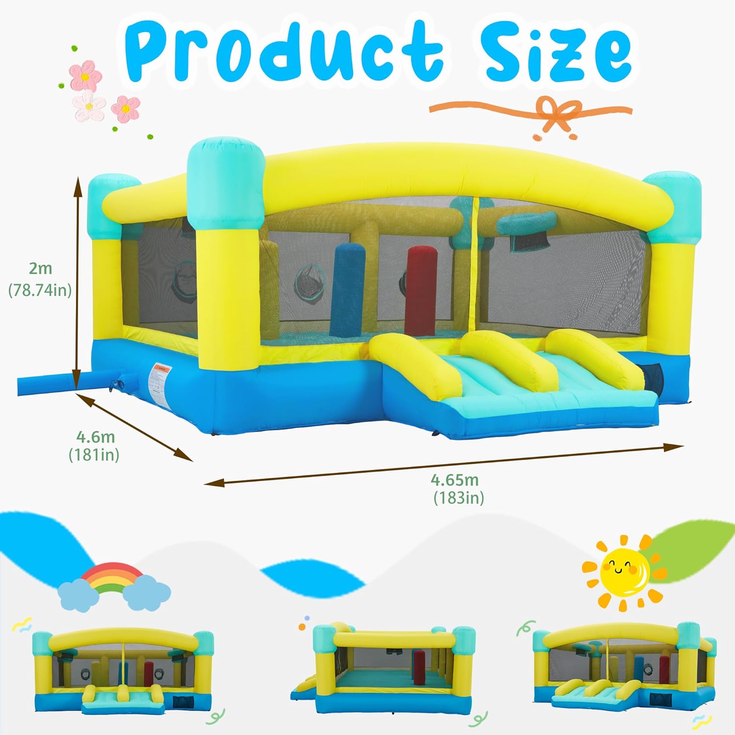 Big Bounce House,15 x 14.8 FT  - Kids Outdoor Slide recension och pris