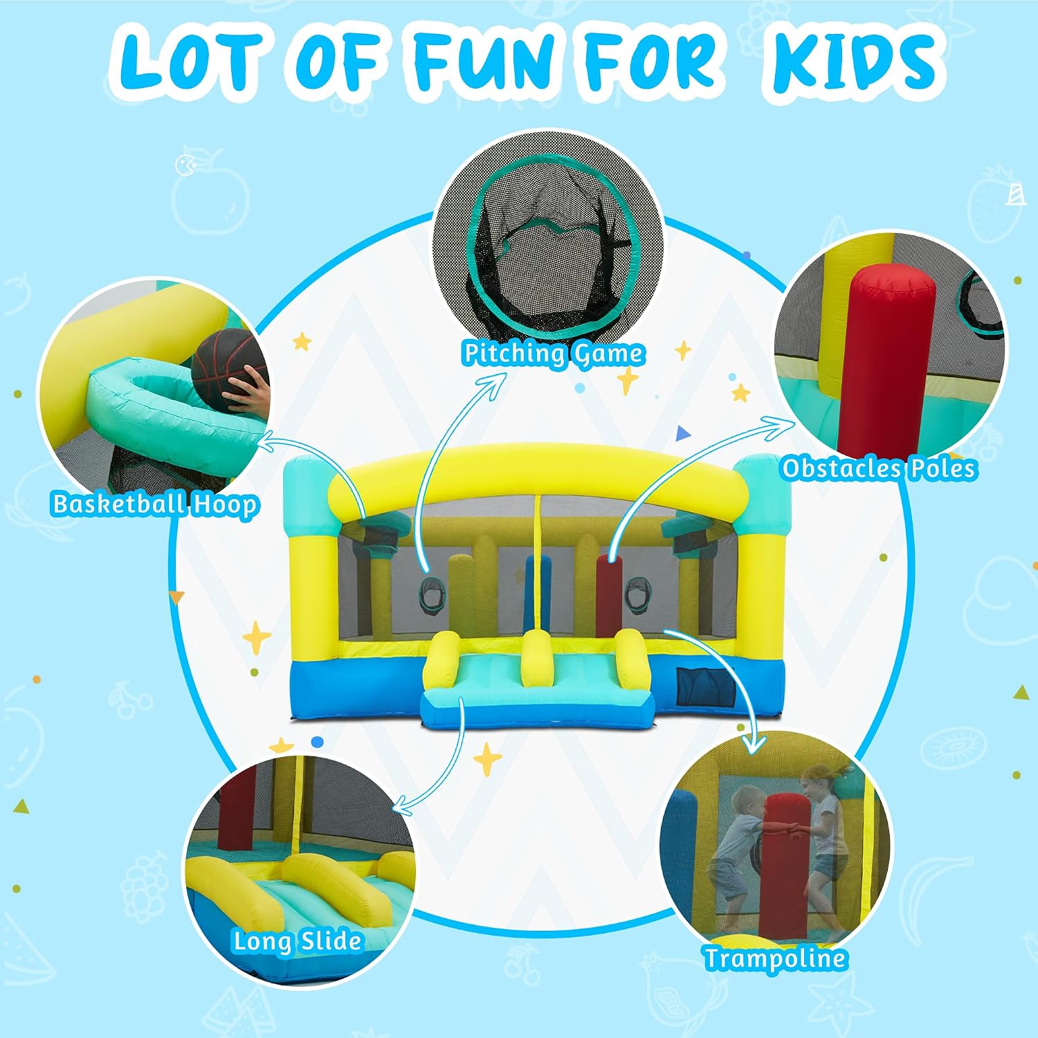 Big Bounce House,15 x 14.8 FT  - Kids Outdoor Slide recension och pris