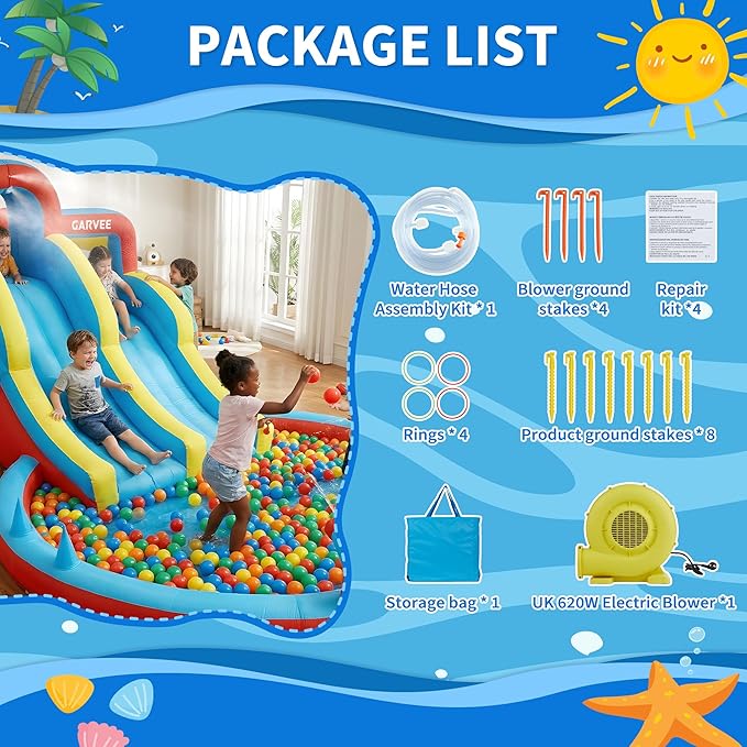 All-Season 8-in-1 Inflatable W - Kids Outdoor Slide recension och pris