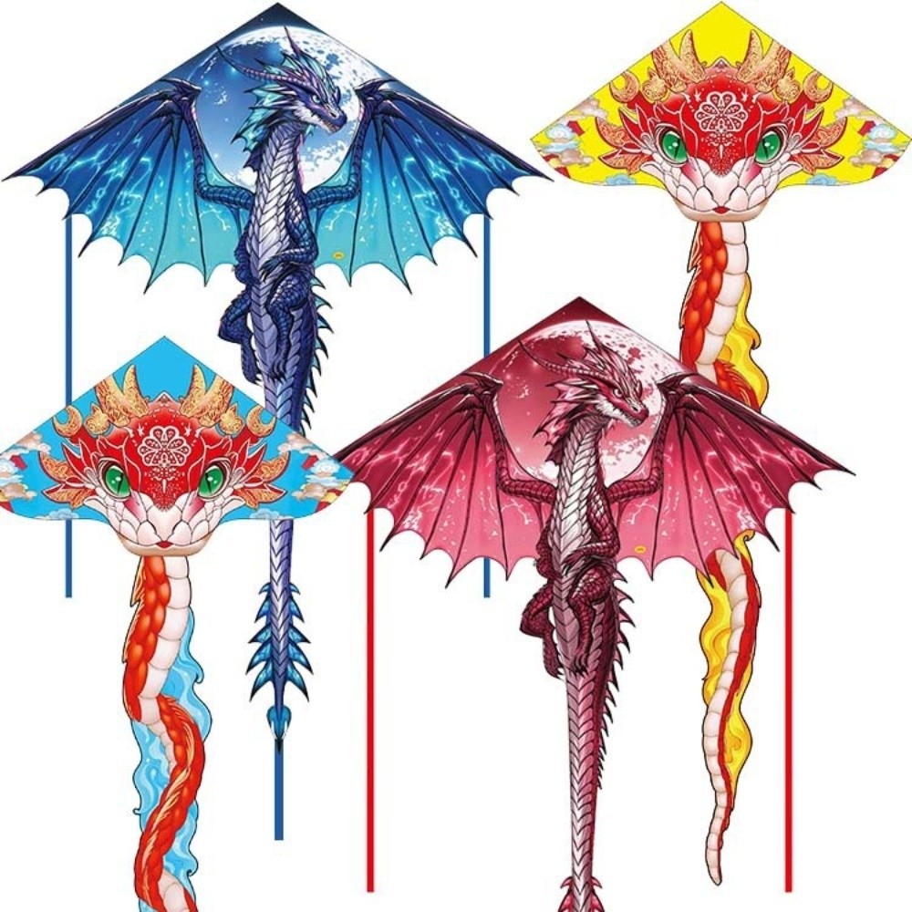 Air Snake Blue Dragon Kite wit - Kite Easy Fly Kids recension och pris