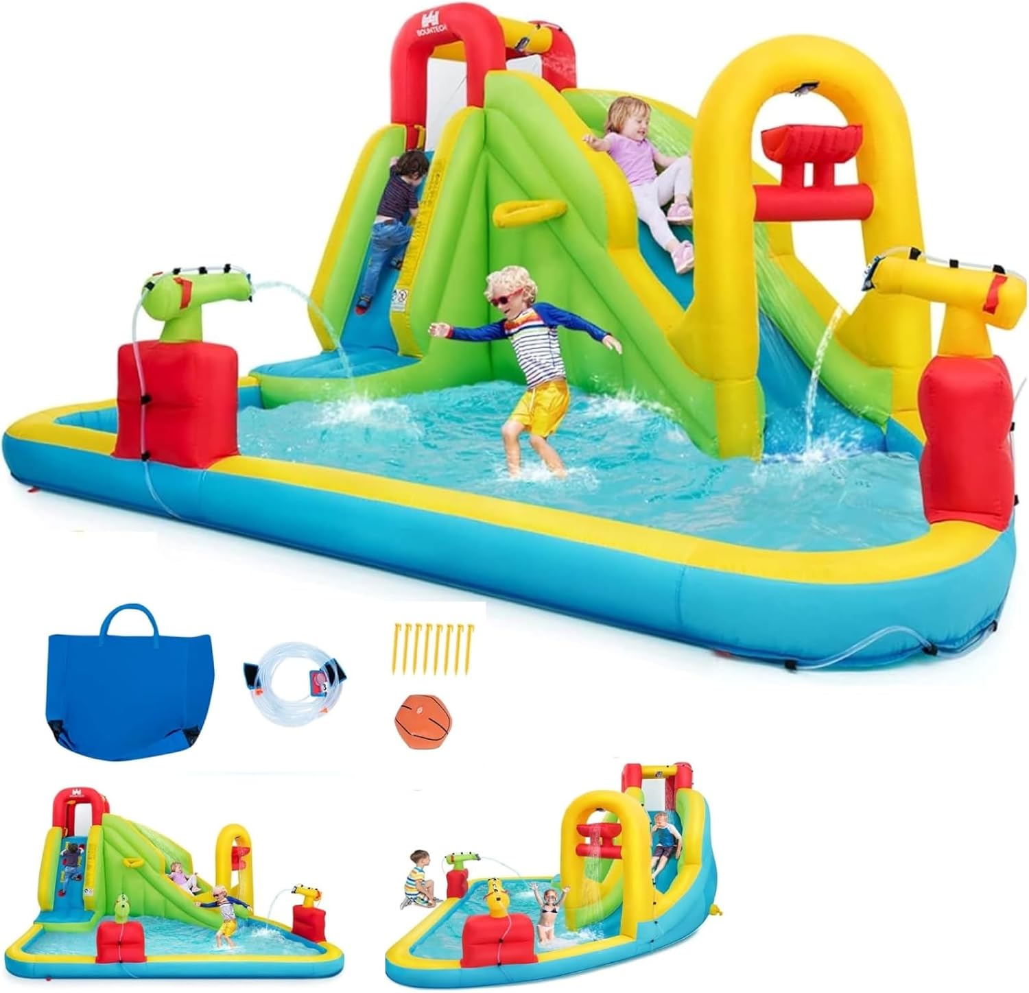 Mega Inflatable Water Park Bou - Kids Outdoor Slide recension och pris