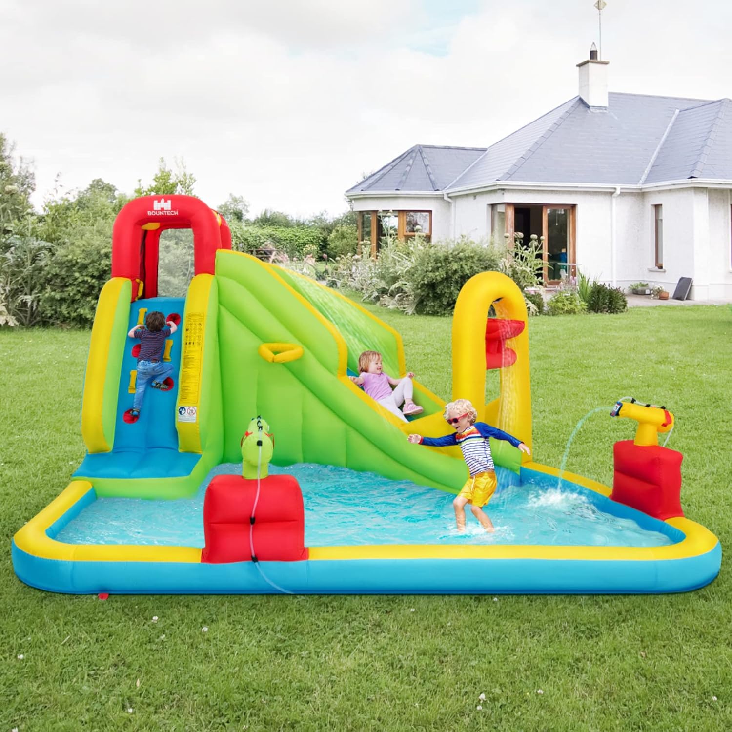 Mega Inflatable Water Park Bou - Kids Outdoor Slide recension och pris