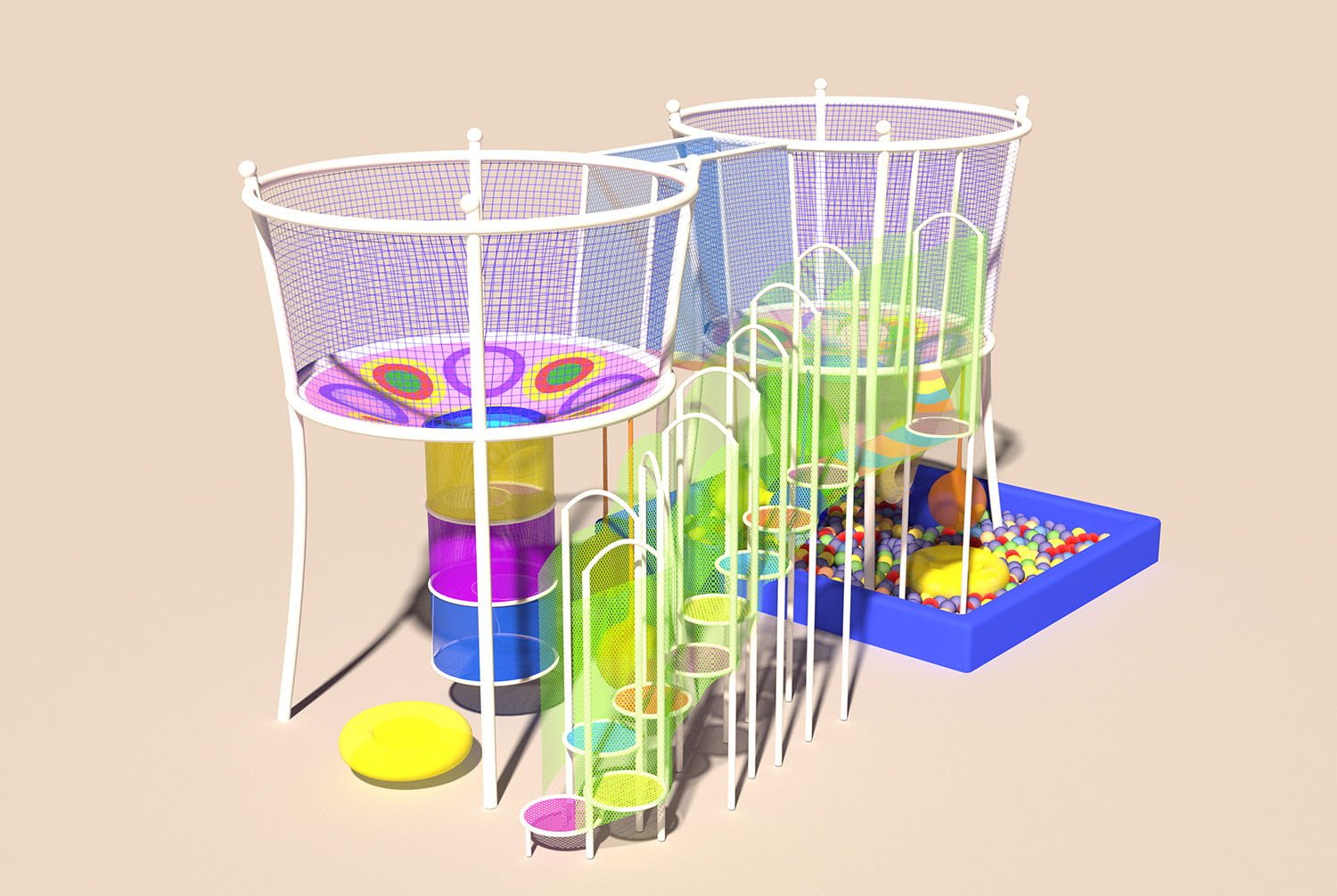 Rainbow Net Playground for Adv - Kids Outdoor Adventure Park recension och pris