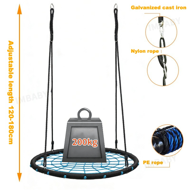 IMBABY Kids Round Net Nest Swi - Kids Outdoor Nest Swing recension och pris