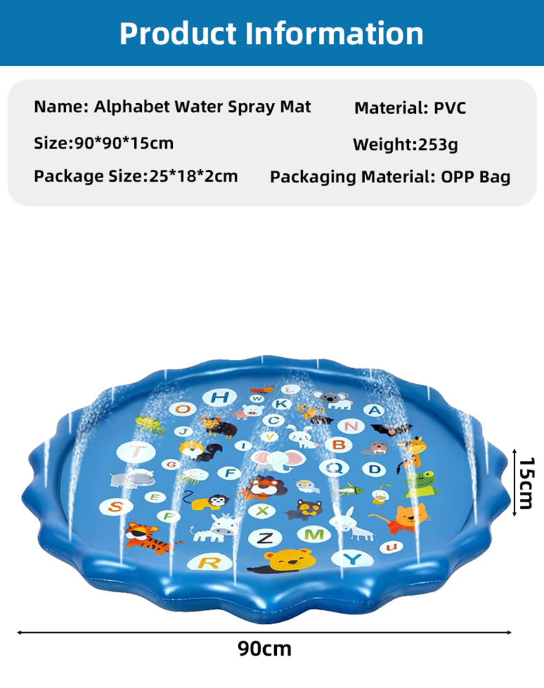 Alphabet Inflatable Water Spri - Kids Outdoor Water Sprinkler recension och pris